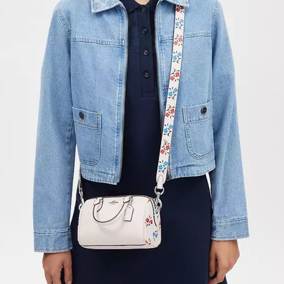 NWT Coach Mini Rowan Crossbody With Floral Print - Picture 1 of 12